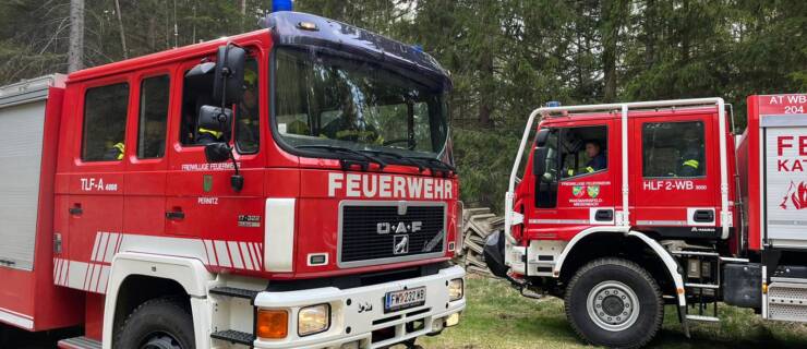 Gruppenübung der Waldbrandgruppe mit Beteiligung der Feuerwehr Pernitz