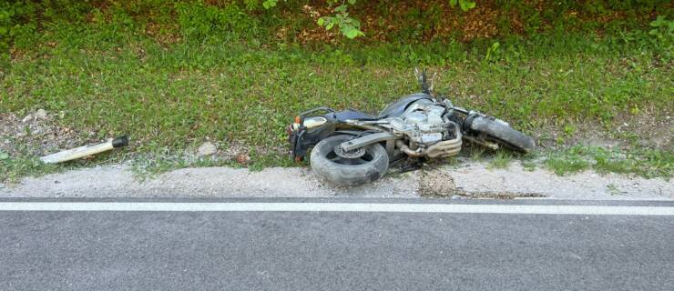 Motorradbergung mit Betriebsmittelaustritt