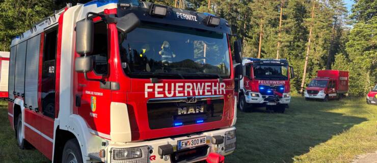 Großaufgebot beim Waldbrand in Gutenstein