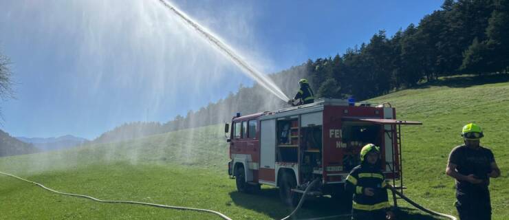 Branddienstübung in Feichtenbach