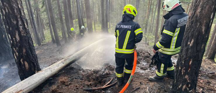Neuerliches Aufflammen nach Waldbrand in Gutenstein