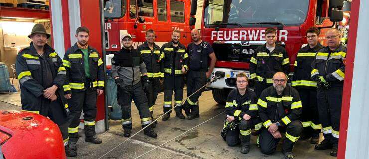 60er Übung: Anschlagmittel und Seilwinde