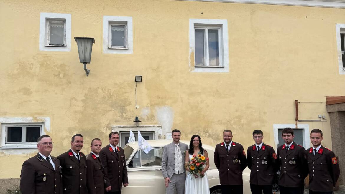 Hochzeit unseres Feuerwehrkameraden Christoph Mayer